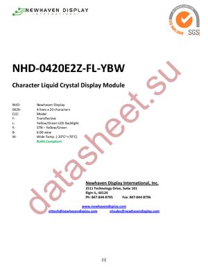 NHD-0420E2Z-FL-YBW datasheet  